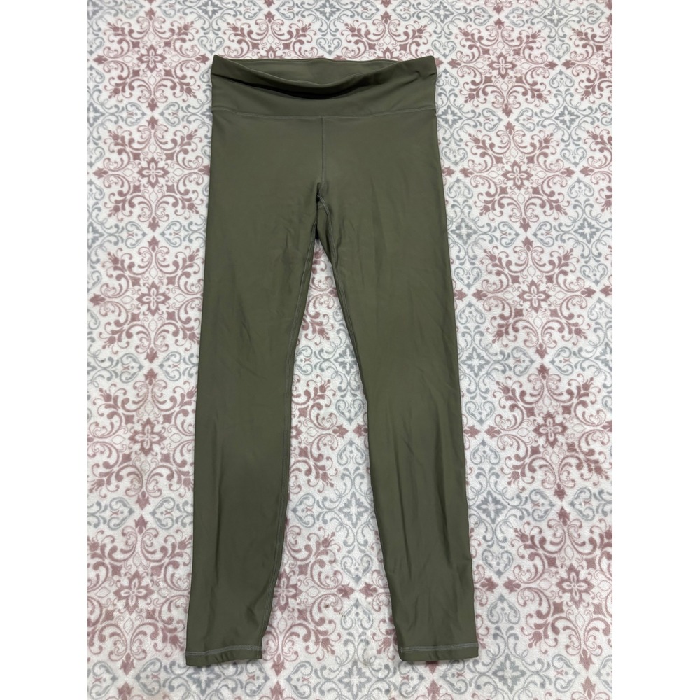 Fabletics Womens Olive Green High Waisted Activewear Leggings Size Medium